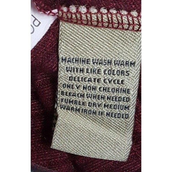 Natural Issue Maroon Red Short Sleeve Casual Crew - Picture 5 of 9